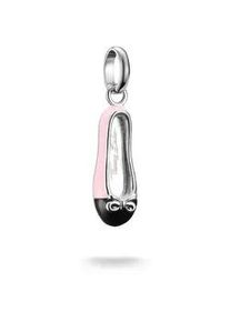 Charm-Einh&auml;nger Thomas Sabo "Charm Ballerina-Design - Connect", rosa (silberfarben, schwarz, rosa), Charms, Damen, Silber 925 (recycelt)