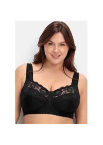 B&uuml;gelloser BH sheego, Damen, Gr. 11,5, Cup C, schwarz, 83% Polyamid, 17% Elasthan, BHs