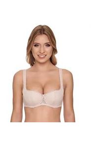 Dirndl-BH SuSa "Wiesn Zauber", Damen, Gr. 75, Cup F, beige (pure beige), Spitze, Obermaterial: 52% Baumwolle, 40% Polyamid, 8% Elasthan, unifarben, bequem, BHs Dirndl-BH, Soft-Cups, Spitze, mit B&uuml;gel, St&auml;bchen in der Seitennaht