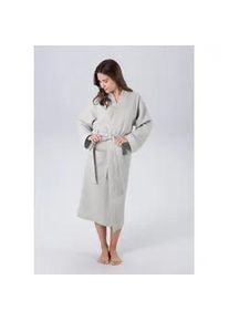 Unisex-Bademantel OTTO HOME "Vanessa, ideal f&uuml;r Sauna & Spa, Hotelbademantel, Morgenmantel" Gr. XXL, grau (hellgrau), XXL, Baumwolle, Hausm&auml;ntel, Taschen, Damen & Herren, Waffelpiqu&eacute;, sehr leichte Qualit&auml;t, S-3XL