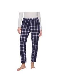 Loungehose Triumph "Mix & Match Tapered Trouser Flannel 02 X", Damen, Gr. 46, N-Gr, grau combination, Flanell, Obermaterial: 100% Baumwolle, lang, Hosen Loungehose, angenehm weich, Karo-Muster