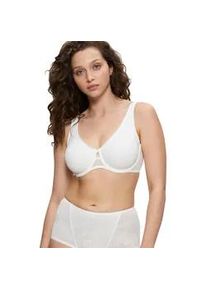 Minimizer-BH Triumph "Wild Rose Sensation", Damen, Gr. 70, Cup D, wei&szlig; (silk wei&szlig;), Spitze, Obermaterial: 82% Polyamid, 18% Elasthan, BHs Minimizer-BH, verkleinert die Brust optisch um eine Cup-Gr&ouml;&szlig;e