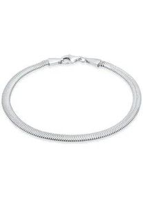 Armband Kuzzoi "Flach Elegant Schlangenkette Fischgr&auml;te 925 Silber" Gr. 23, silber, Armb&auml;nder, Herren, 23cm, ohne Stein, Silber 925 (Sterlingsilber), Silberarmband