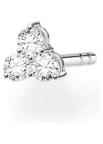 Single-Ohrstecker Thomas Sabo "wei&szlig;e Steine silber", bunt (silberfarben, wei&szlig;, kristallwei&szlig;), Ohrringe, Damen, Silber 925 (recycelt), mit Zirkonia (synth.)