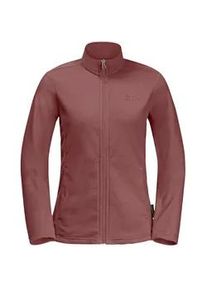 Fleecejacke Jack Wolfskin "TAUNUS FZ W", Damen, Gr. XXL (48), rot (mineral, rot), Obermaterial: 100% Polyester; Futter: 100% Polyester, Jacken Fleecejacke