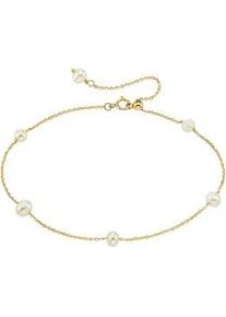 Armband "Schmuck Geschenk Armband mit Perlen", gold (gelbgoldfarben, wei&szlig;), ANISTON JEWELRY & WATCHES, Armb&auml;nder, Damen, 24cm, Perlen Silber 925 (Sterlingsilber), Perlen, Silber 925 (Sterlingsilber), Armband, mit Perle (synth.)