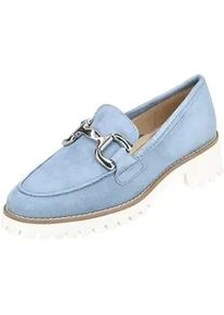 Slipper Ara "Ara Slipper Veloursleder", Damen, Gr. 40, blau (dunkelblau), Veloursleder, Schuhe Slipper
