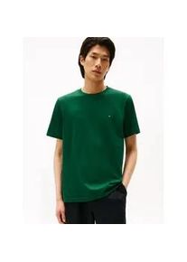 T-Shirt Tommy Hilfiger "ESSENTIAL REG FIT SOLID TEE mit Stickerei und Rundhals", Herren, Gr. XL, ornamental gr&uuml;n, Single Jersey, Obermaterial: 100% Baumwolle, Basic, Rundhals, Shirts T-Shirt, unifarben, casual, regular fit, Baumwolle, Rundhals