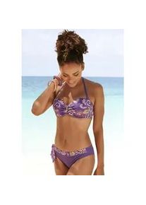 B&uuml;gel-Bandeau-Bikini Vivance, Damen, Gr. 34, Cup E, lila (lila, bedruckt), Polyamid, Paisleymuster, bedruckt, Bikini-Sets, mit lilafarbenem Paisleyprint