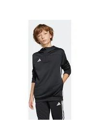 Kapuzensweatshirt Adidas PERFORMANCE "TIRO 25 ESSENTIALS KIDS SWEAT HOODIE", M&auml;dchen, Gr. 164, schwarz-wei&szlig; (schwarz, wei&szlig;), Obermaterial: 100% Polyester, angesetztes B&uuml;ndchen, Sweatshirts
