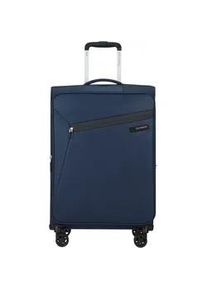 Weichgep&auml;ck-Trolley Samsonite "LITEBEAM, verschiedene Gr&ouml;&szlig;en und Farben", Gr. B/H/T: 43cm x 66cm x 26cm 67 l, blau (midnight blau), Polyester, Koffer, Reisekoffer Aufgabegep&auml;ck Trolley Volumenerweiterung bei M/L