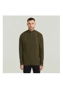 G-Star Raw G-Star f&uuml;r Herren. D26726-C868-C744 Struktur Halber Pullover gr&uuml;n (M), L&auml;ssig, Baumwolle, Langarm