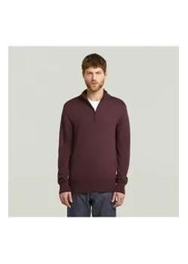 G-Star Raw G-Star f&uuml;r Herren. D27710-B692-671 Premium Core Half Zip Pullover kastanienbraun (XXL), L&auml;ssig, Wolle, Langarm