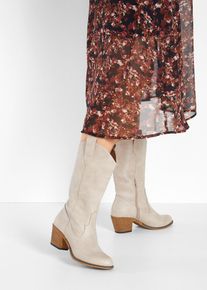 bonprix Cowboy Stiefel, braun, Gr.41, L&auml;ssiger Cowboy Stiefel mit dekorativen N&auml;hten