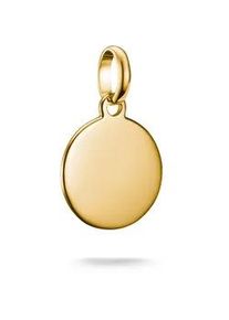 Charm-Einh&auml;nger Thomas Sabo "Charm Coin - Connect", gold (gelbgoldfarben), Charms, Damen, Silber 925 (recycelt)