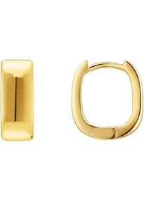 Paar Creolen Thomas Sabo "Schmuck Silber 925 Ohrringe mit eckiger Form", gold (gelbgoldfarben), Ohrringe, Damen, Silber 925 (recycelt)