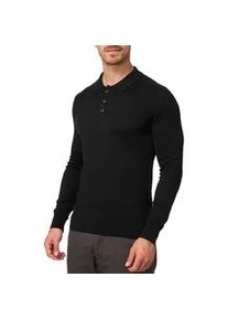 Polokragenpullover INDICODE "INBarner", Herren, Gr. XL, schwarz, Strick, Obermaterial: 80% Baumwolle, 20% Polyester, unifarben, regular fit normal, Pullover