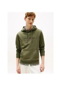 Hoodie Tommy Hilfiger "BRAND LOVE HILFIGER HOODIE", Herren, Gr. M, gr&uuml;n (battle gr&uuml;n), Sweatware, Obermaterial: 100% Baumwolle, bedruckt, Rippb&uuml;ndchen, Sweatshirts Hoodie