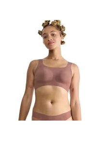 Bustier Sloggi "ZERO Feel 2.0 Top", Damen, Gr. S, N-Gr, braun (cacao), Single Jersey, Obermaterial: 76% Polyamid, 24% Elasthan, BHs Bustier, nahtlos und unsichtbar