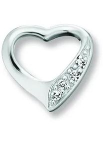 Kettenanh&auml;nger ONE ELEMENT "Zirkonia Herz Herz Anh&auml;nger aus 925 Silber", silber, Schmuckanh&auml;nger, Damen, Silber 925 (Sterlingsilber), Kettenanh&auml;nger, Ein Geschenk von Herzen &ndash; zart, elegant & voller Symbolik