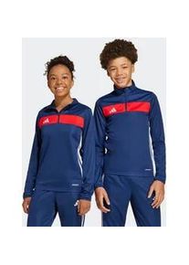 Trainingsshirt Adidas PERFORMANCE "TIRO 25 ESSENTIALS KIDS TRAININGSOBERTEIL", Jungen, Gr. 128, blau (team navy blau, rot), Obermaterial: 100% Polyester, normal, ohne Ausschnitt, Shirts, f&uuml;r Kinder, feuchtigkeitsabsorbierende AEROREADY Technologie
