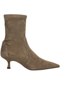 Stuart Weitzman Stiefel - Suede boots 'Naomi' - Gr. 36,5 (EU) - in Beige - f&uuml;r Damen