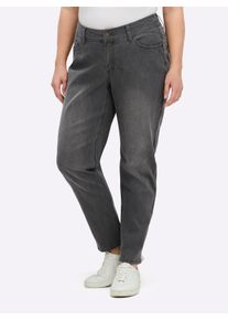 sheego Große Größen Jeans in schmaler Form, grey denim, Größe 40 - Damen