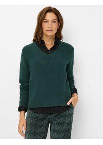 Brax Damen Strickpullover Style LANA midnight forest, dunkelgr&uuml;n, Gr. 38