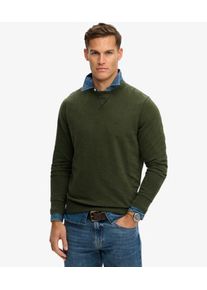Superdry Herren Baumwolle Gesticktes Logo Klassisches Essential Sweatshirt, Dunkelgr&uuml;n - Gr&ouml;&szlig;e: S 1040607500810LO3001