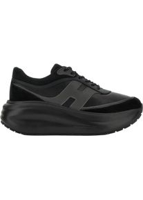 Hogan Low-Top Sneaker - Flat Shoes Nero Catrame Scuro - Gr. 36,5 (EU) - in Schwarz - f&uuml;r Damen