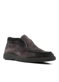 Santoni Loafer - Slip-On Suede Boots - Gr. 7 - in Weiß - für Damen