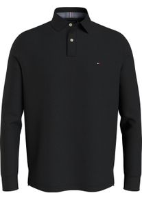 Tommy Hilfiger Big & Tall Langarm-Poloshirt "BT-1985 REGULAR LS POLO-B", Herren, Gr. 4XL, schwarz, Jersey, Obermaterial: 96% Baumwolle, 4% Elasthan, TOMMY HILFIGER BIG & TALL, Shirts Langarm-Poloshirt, in Gro&szlig;en Gr&ouml;&szlig;en