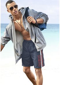 Badeshorts Chiemsee, Herren, Gr. L (52), Kurz, blau (marine (kurzgr&ouml;&szlig;e)), Microfaser, Microfaser, Polyester, kontrastfarbene Details, Badehosen Badeshorts, in 2-L&auml;ngen und mit Markenschriftzug