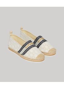 Superdry Damen Canvas-espadrilles mit Overlay Beige - Gr&ouml;&szlig;e: 39 2179422300014F38028