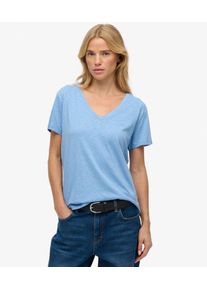 Superdry Damen Studios Slub T-shirt mit Stickerei Blue - Gr&ouml;&szlig;e: 42 2102422000171BYJ020