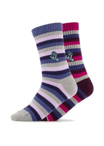 Santa Cruz Mini Hand Socks (2 Pack) Multifunktionssocken Damen (Gr 4-7 |dark cherry & mist stripe)