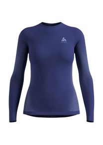 Odlo BL Top Crew Neck L/S Performance Warm Eco Kunstfaserunterw&auml;sche Women (Gr XL |blau)