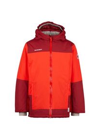 Mammut Treeline Hardshell Thermo Hooded Jacket Regenjacke Kinder (Gr 140 |rot |wasserdicht)