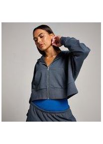 MP Damen TeMPo Crop-Kapuzenpulli mit Durchgehendem Rei&szlig;verschluss &ndash; Mitternacht - M