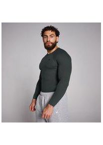 Myprotein MP Herren Origin geripptes lang&auml;rmeliges Shirt in Muskelpassform &ndash; Verwaschenes Schwarz - M