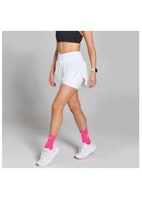 MP Damen Velocity Plissee-Laufshorts &ndash; Wei&szlig; - L