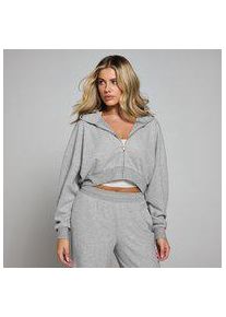 Myprotein MP Damen Soft Touch Kapuzenpulli mit durchgehendem Rei&szlig;verschluss &ndash; Hellgrau - XS