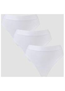 MP Damen Tanga mit mittelhohem Bund (3er-Packung) &ndash; Wei&szlig; - M