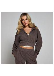 Myprotein MP Damen Soft Touch Kapuzenpulli mit durchgehendem Rei&szlig;verschluss &ndash; Schokoladenbraun - S