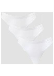 MP Damen VPL-freier Tanga mit mittelhohem Bund (3er-Packung) &ndash; Wei&szlig; - M