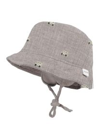 Hut MaxiMo Baby's Hütchen Musselin Band Ohrenkl Futter Kinder (Gr 41 cm |grau)