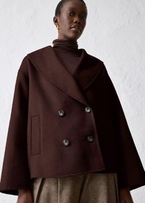 bonprix Oversize Jacke aus weichem Woll-Mix, braun, Gr.40, stilvolle Woll-Jacke in sch&ouml;ner Premium-Qualit&auml;t, aus Wolle