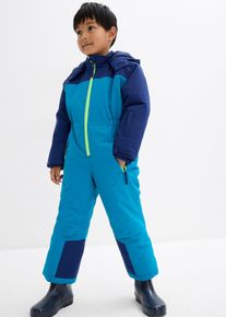 bonprix Schneeanzug, blau, Gr.122, Jungen Schneeoverall mit praktischen Taschenl&ouml;sungen und abnehmbarer Kapuze