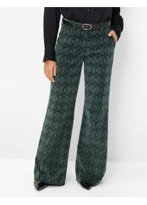 Brax Damen Palazzohose Style MAINE LASER MIDNIGHT FOREST, dunkelgrün, Gr. 44K