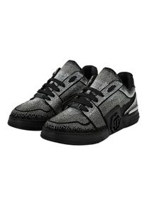 Philipp Plein Low-Top Sneaker - Sneaker Hexagon Mit Schmucksteinen - Gr. 38 (EU) - in Schwarz - f&uuml;r Damen